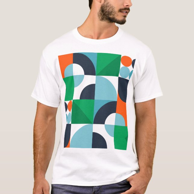 Camiseta Resumen de formas y formas simples (Anverso)