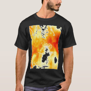 Camiseta Resumen de fotografía Pegatina de fuego en llamas