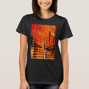 Camiseta Resumen De Fotomontaje Orgánico Amarillo Y Naranja