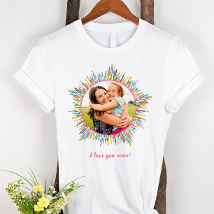 Camiseta Resumen de fotos y luz de texto de Personalizado d