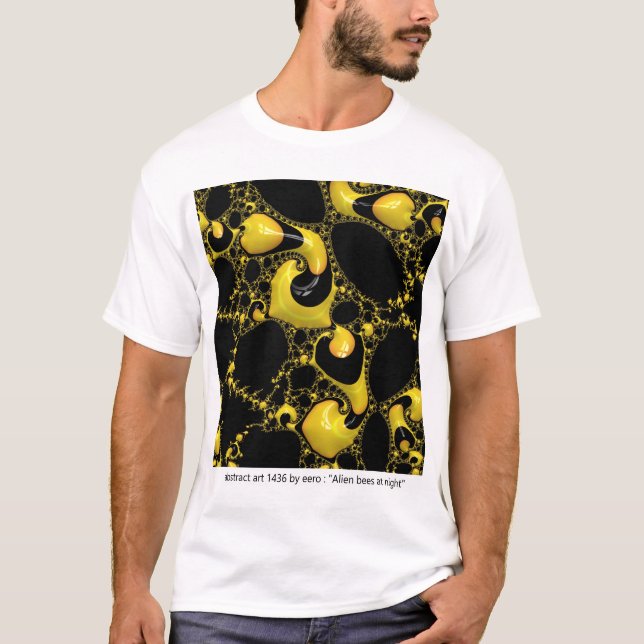Camiseta Resumen de fractales de arte por eero Alien Bees d (Anverso)