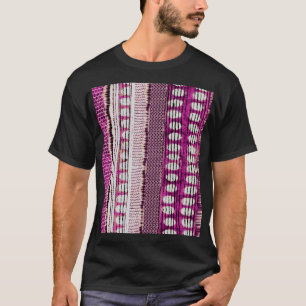 Camiseta Resumen de frontera étnica de Fuchsia