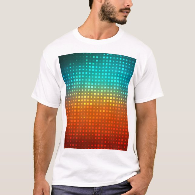 Camiseta Resumen de fútbol multicolor, luces artísticas. (Anverso)