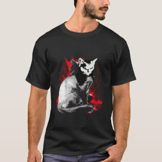 Camiseta Resumen de gato El gato interno se vende arte de c