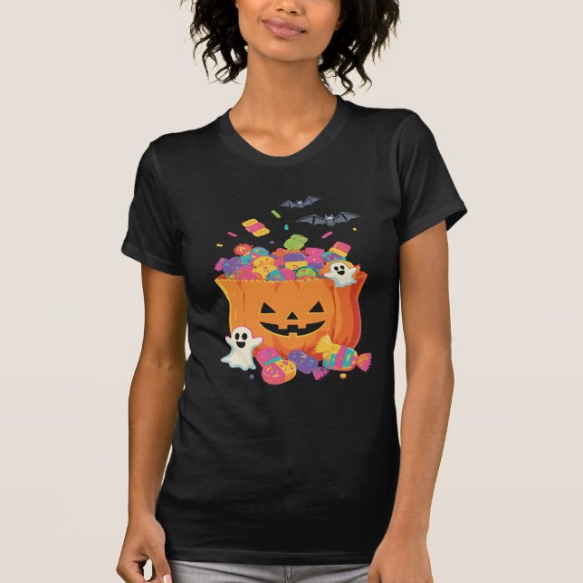 Camiseta Resumen de Halloween Textura oscura Diseño sin pro (Anverso)