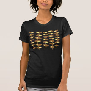Camiseta Resumen de hojas alternativas - Marrón y crema