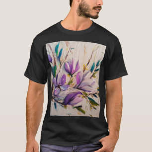 Camiseta Resumen de hojas de la técnica de pintura al óleo