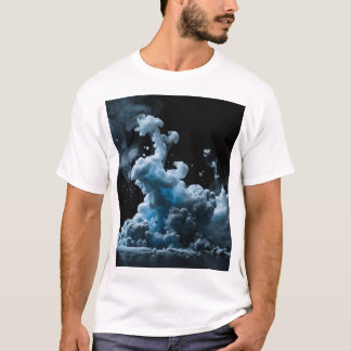 Camiseta Resumen de humo negro y negro