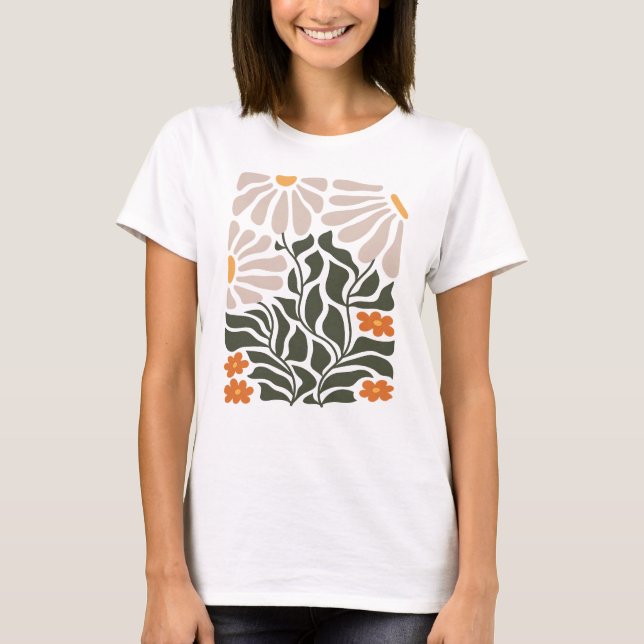 Camiseta Resumen de la armonía floral con los acentos natur (Anverso)