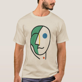 Camiseta Resumen de la cara colorida del retrato de arte mo
