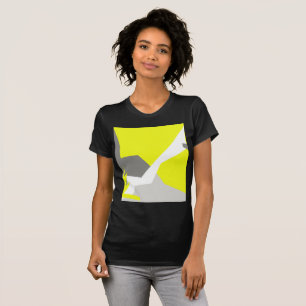 Camiseta Resumen de la energía del arte Gris amarillo