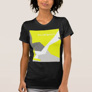 Camiseta Resumen de la energía del arte Gris amarillo