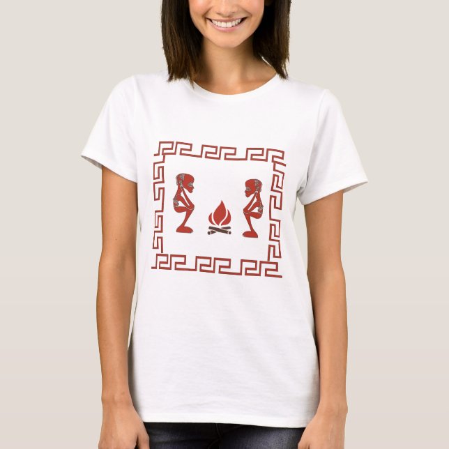 Camiseta Resumen de la escena ritual tribal africana (Anverso)