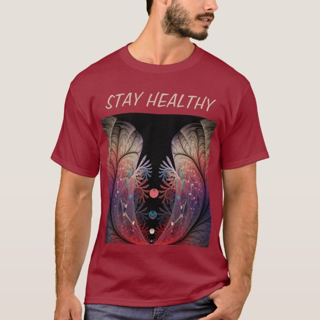 Camiseta Resumen de la fantasía moderna Arte fractal Textos (Anverso)