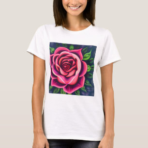 Camiseta Resumen de la flor rosa rosada romántica
