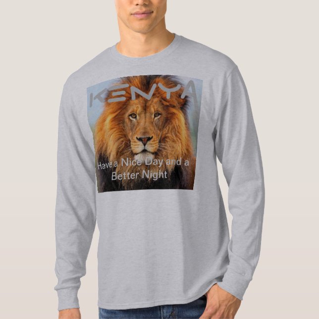Camiseta Resumen de la imagen de arte de Safari de León (Anverso)