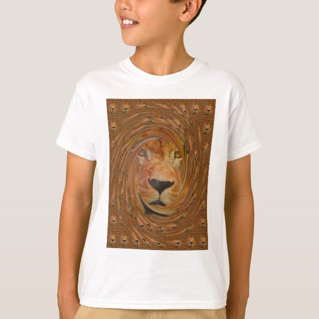 Camiseta Resumen de la imagen de arte de Safari de León (Anverso)