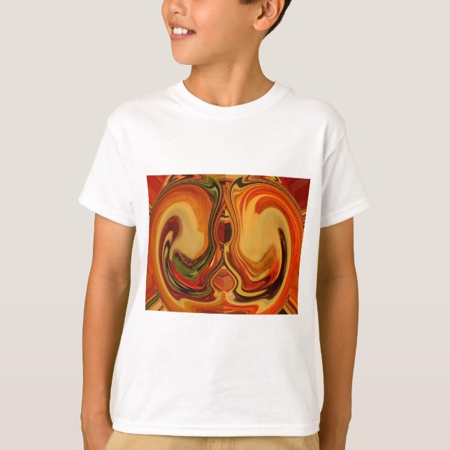 Camiseta Resumen de la impresión de arte de giro de tono de (Anverso)
