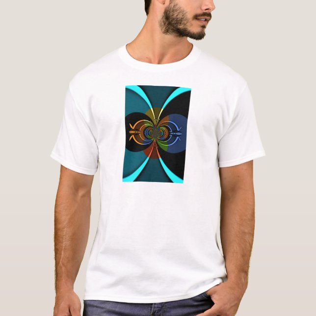 Camiseta Resumen de la impresión del arte de la ráfaga de c (Anverso)