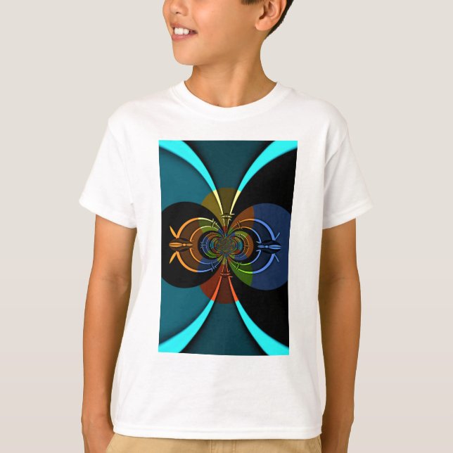 Camiseta Resumen de la impresión del arte de la ráfaga de c (Anverso)
