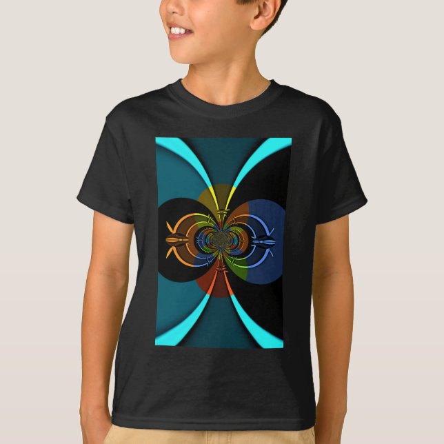 Camiseta Resumen de la impresión del arte de la ráfaga de c (Anverso)