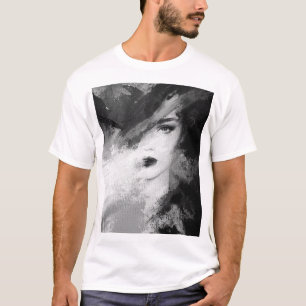 Camiseta Resumen De La Moda Mujer Pintura Acrílica