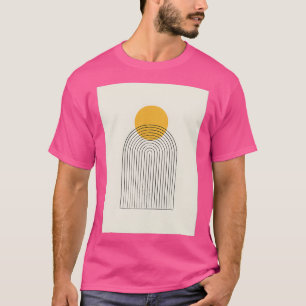 Camiseta Resumen de la montaña Sun Modernidad de mediados d