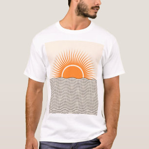 Camiseta Resumen de la puesta de sol: decoración geométrica