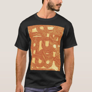 Camiseta Resumen de la vendimia geométrica colorida.