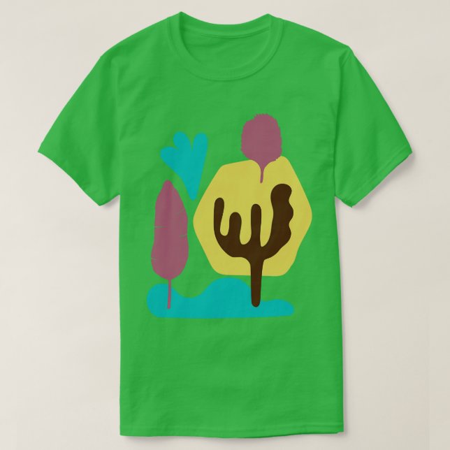 Camiseta Resumen de las formas de cactus (Diseño del anverso)