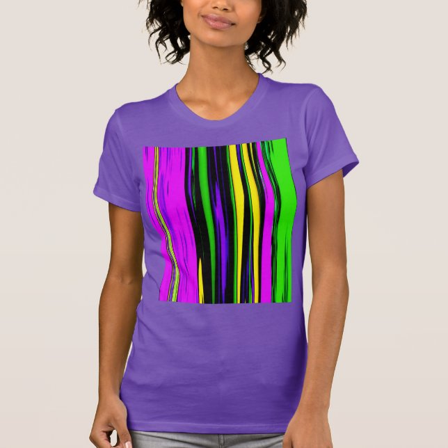 Camiseta Resumen de las franjas de Mardi Gras (Anverso)