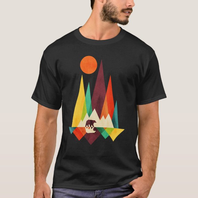 Camiseta Resumen de las montañas del sol del oso (Anverso)