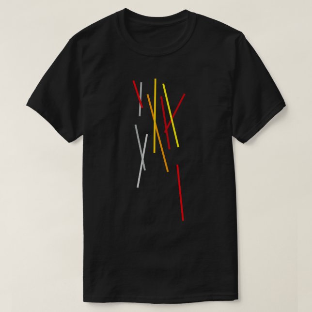Camiseta Resumen de líneas de color modernas (Diseño del anverso)