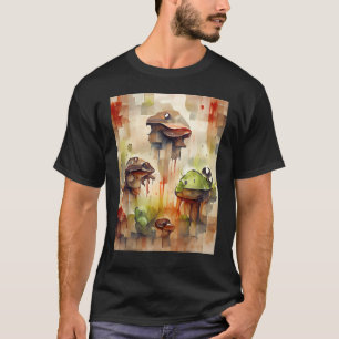 Camiseta Resumen De Los Hongos Pastel Con Los Ojos Pixel Im