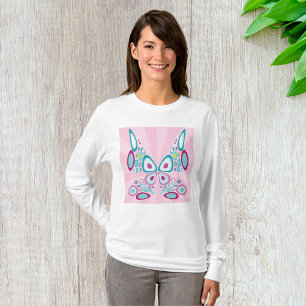 Camiseta Resumen de mariposa mujeres de manga larga