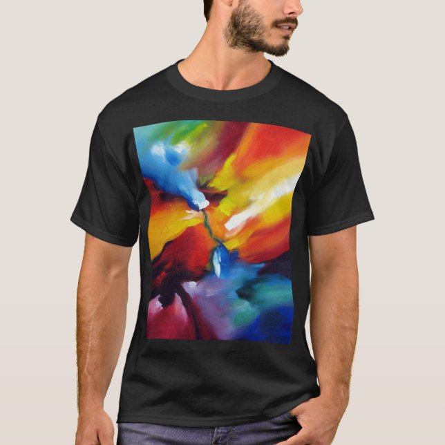 Camiseta Resumen de moda Expresionista pinta arte moderno (Anverso)