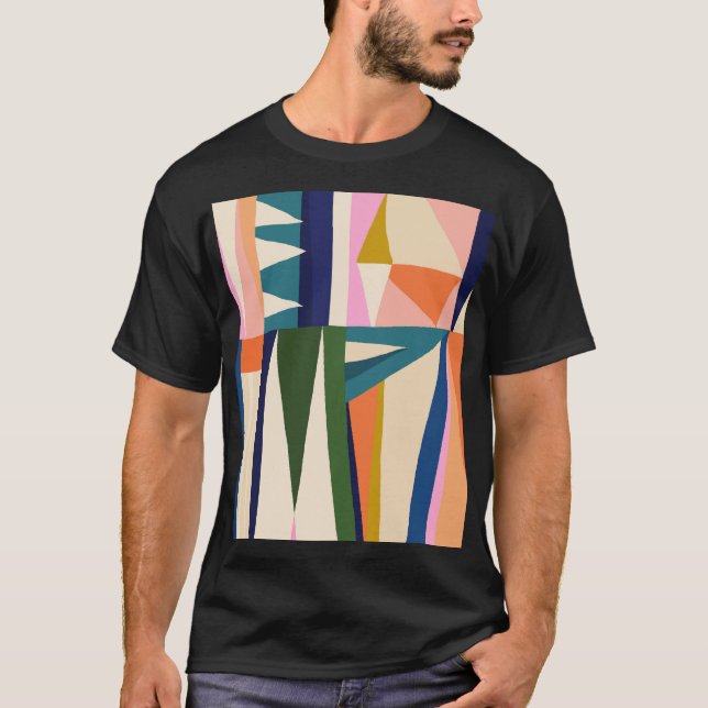 Camiseta Resumen De Moda: Mano Colorida. (Anverso)