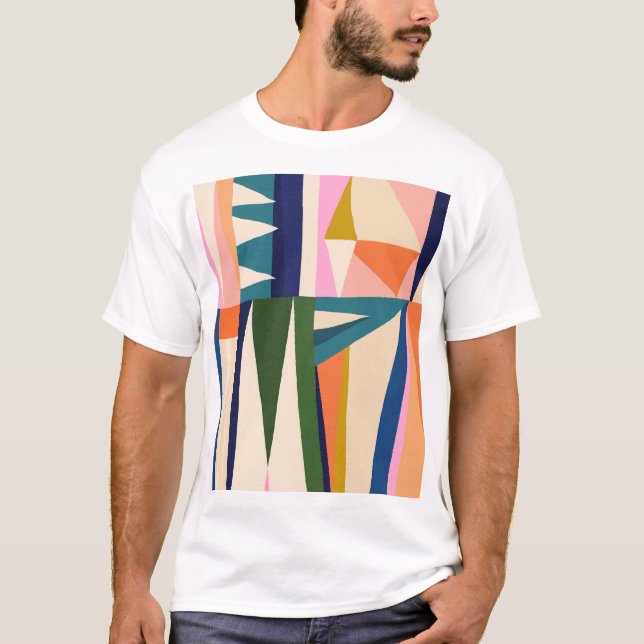 Camiseta Resumen De Moda: Mano Colorida. (Anverso)
