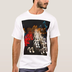 Camiseta Resumen de notas musicales: las luces cubren el fo
