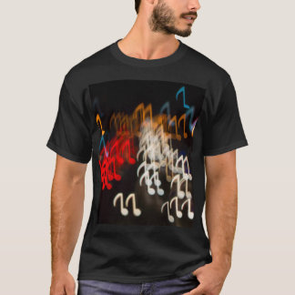 Camiseta Resumen de notas musicales: las luces cubren el fo