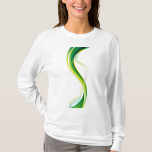 Camiseta Resumen de onda verde vertical Diseño-34534