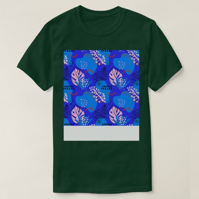 Camiseta Resumen de patrón tropical TShirt (Diseño del anverso)