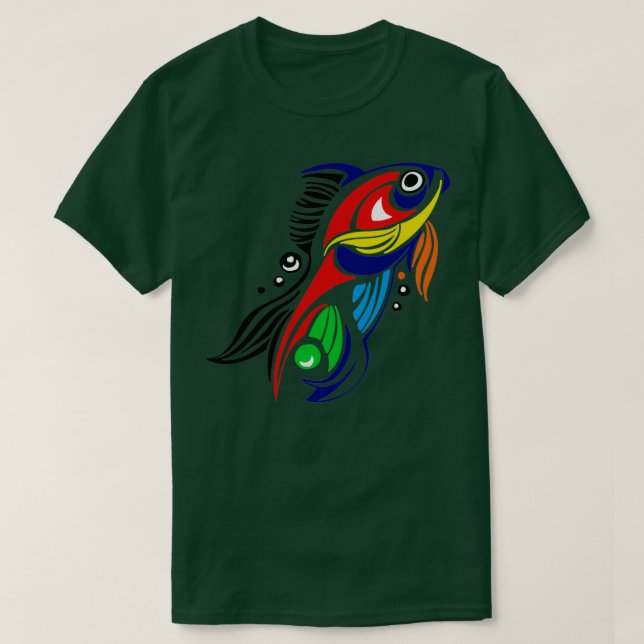 Camiseta Resumen de peces tropicales (Diseño del anverso)