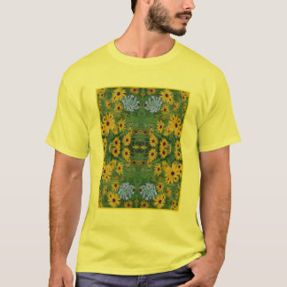 Camiseta Resumen de pintura de flores de Black Eyed Susan D