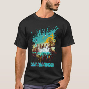 Camiseta Resumen de pintura de la plataforma de San Francis