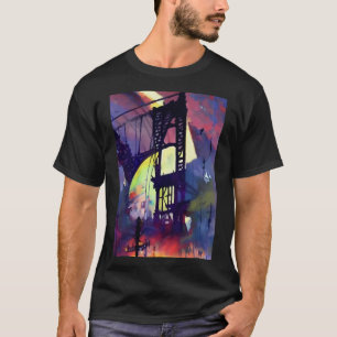 Camiseta Resumen de pintura en el puente Manhattan