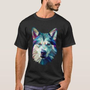 Camiseta Resumen de polígono Arte geométrico siberiano Husk