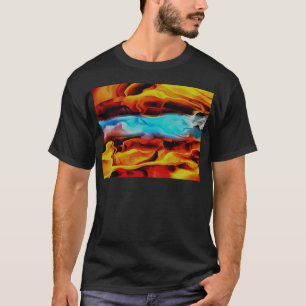 Camiseta Resumen De Por Acrílico De Elementos Calientes Y F