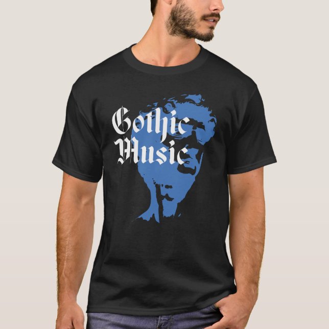 Camiseta Resumen de retrato de música gótica (Anverso)