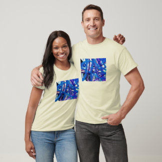 Camiseta Resumen de rutas en azul morado